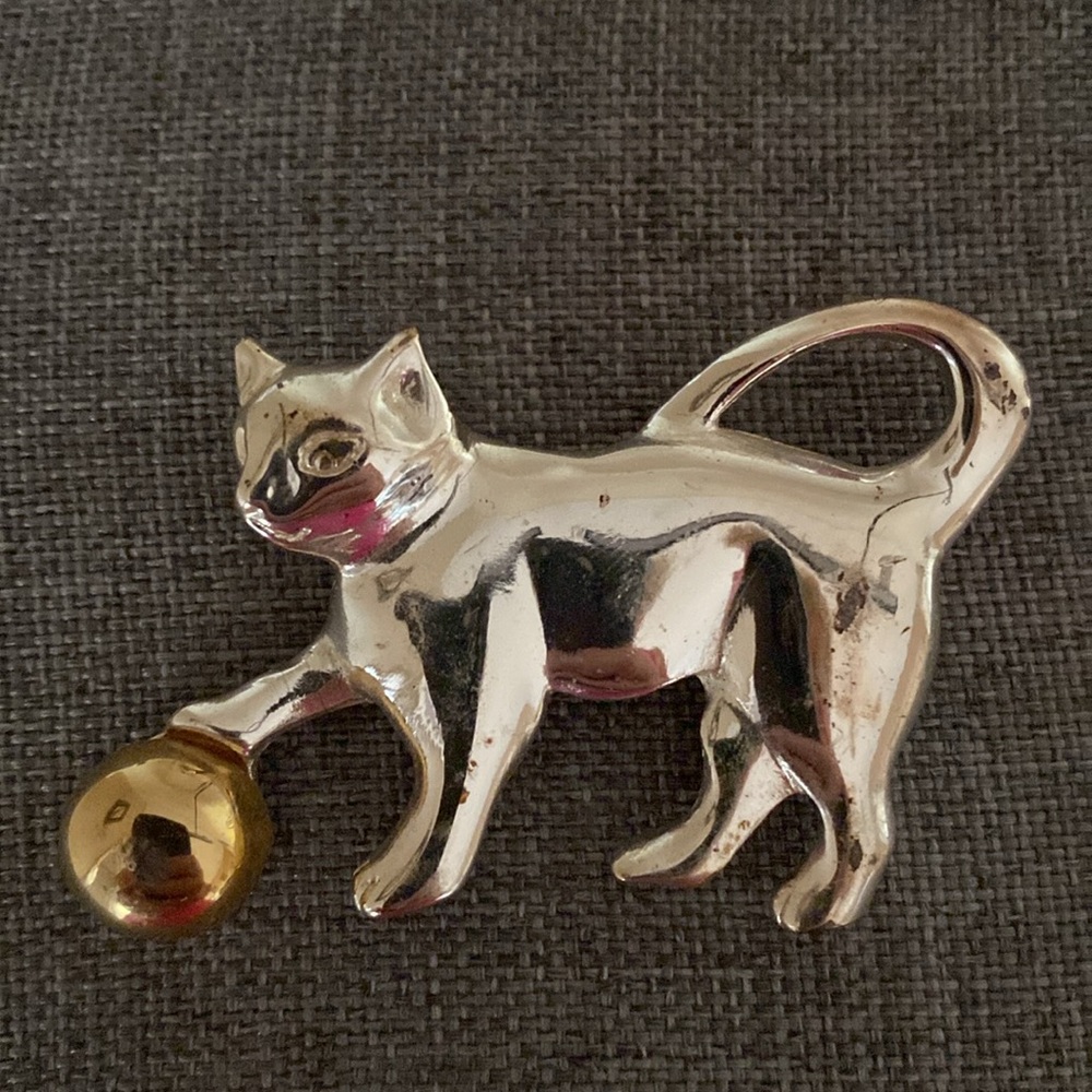 Branded Cat Brooch